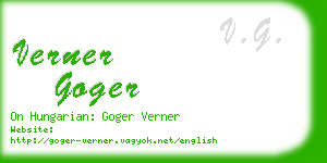 verner goger business card